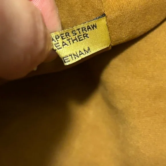 Patricia Nash | Manarola Raffia Tote Specialty Woven Straw Pink Brown Leather - Picture 9 of 12